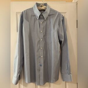 Brooks Brothers Blue Checkered Button-Down Shirt sz 17 - 36